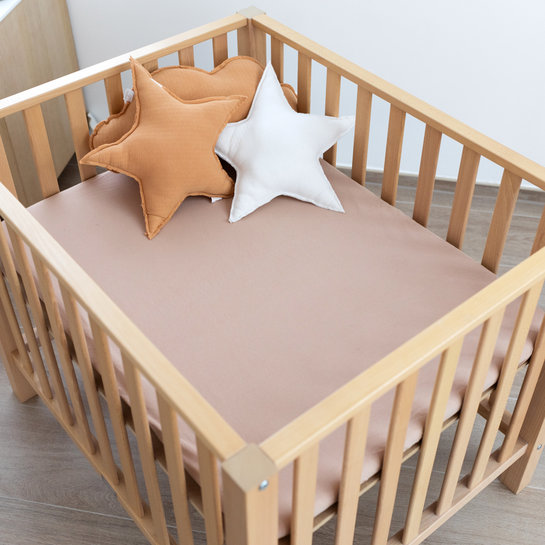 ambiance 133STARY61JP Drap housse parc Jersey 75x95cm STARY Stars print frost