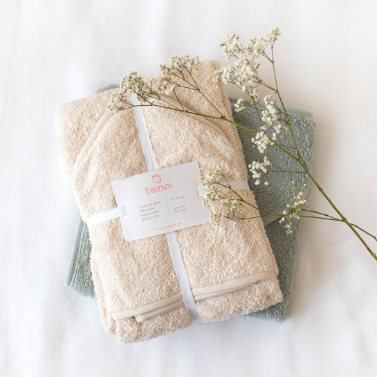 ambiance 671BMINI20TU Badcape Terry 75x75cm BEMINI Ecru