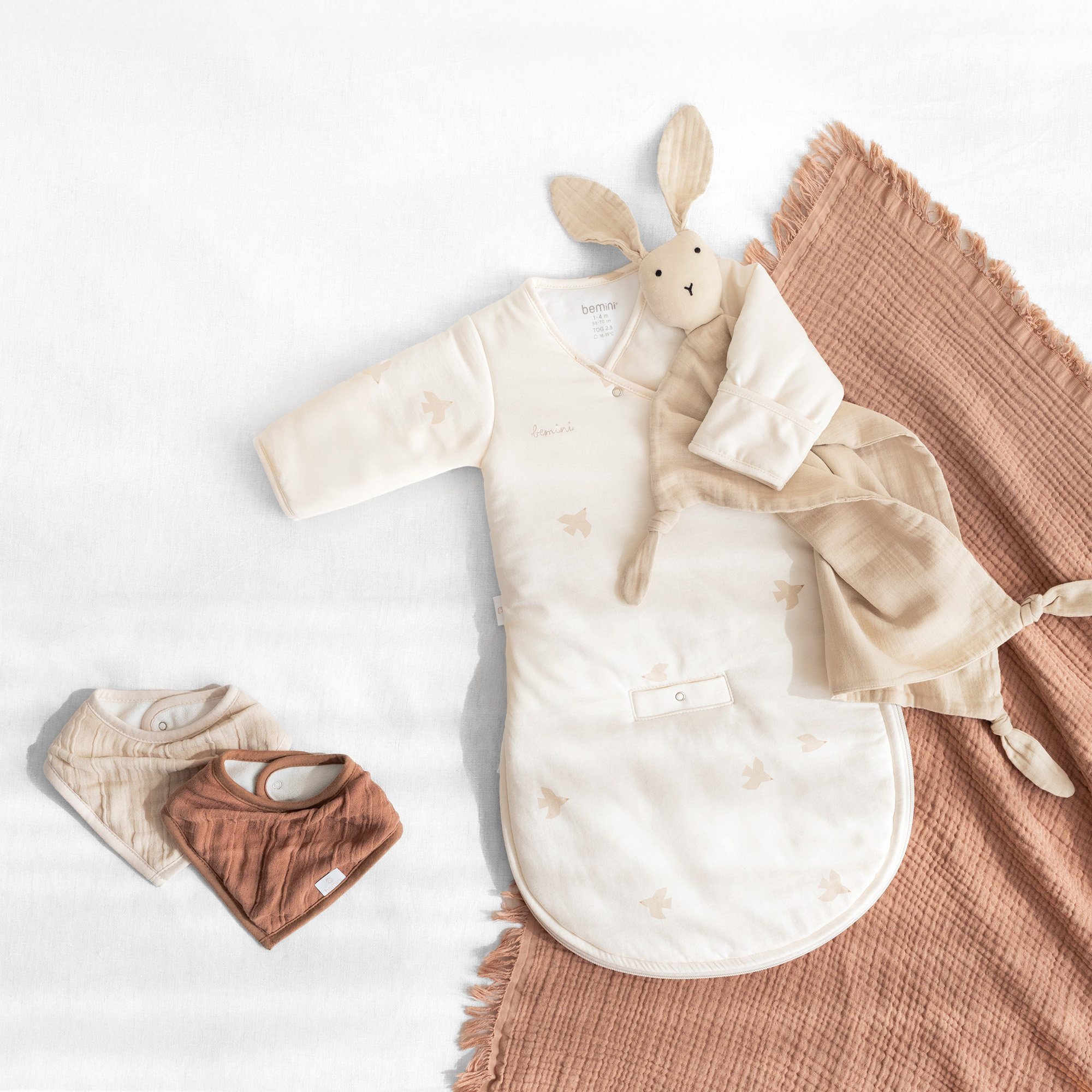 Bunny Katoen mousseline 40x40 cm BUNNY Pudding[AWARENESS]