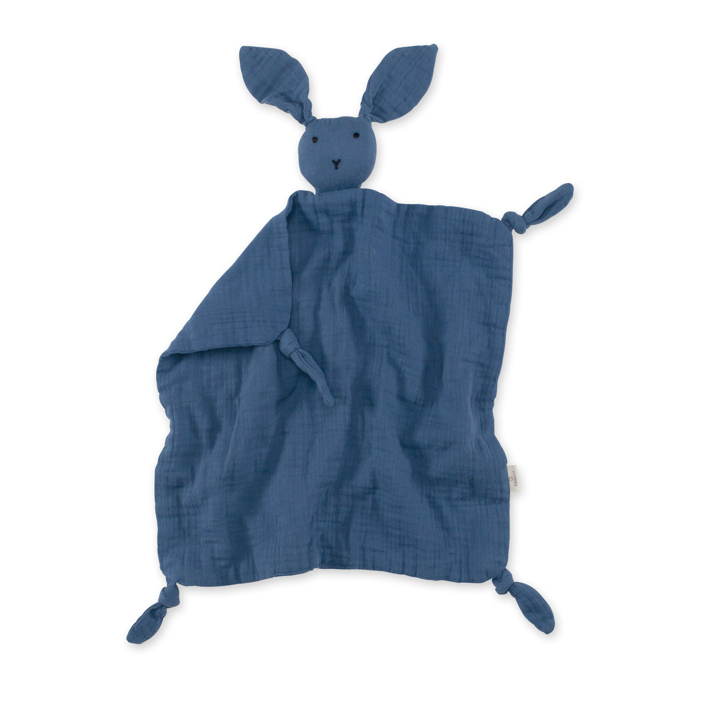 Bunny Mousseline de coton 40x40 cm BUNNY Bleu mineral