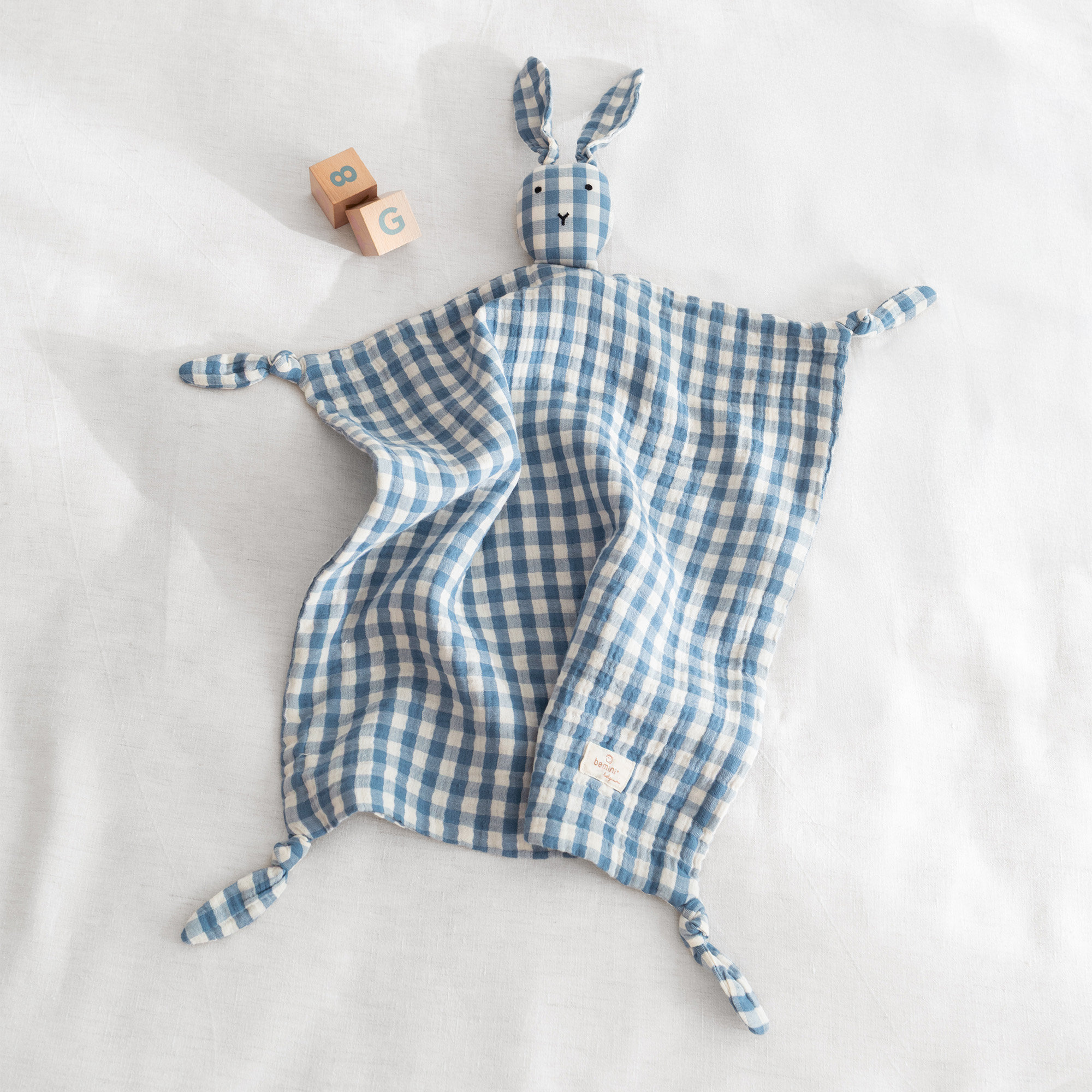Bunny Gaze de coton 40x40 cm CHECK Wonder[AWARENESS]