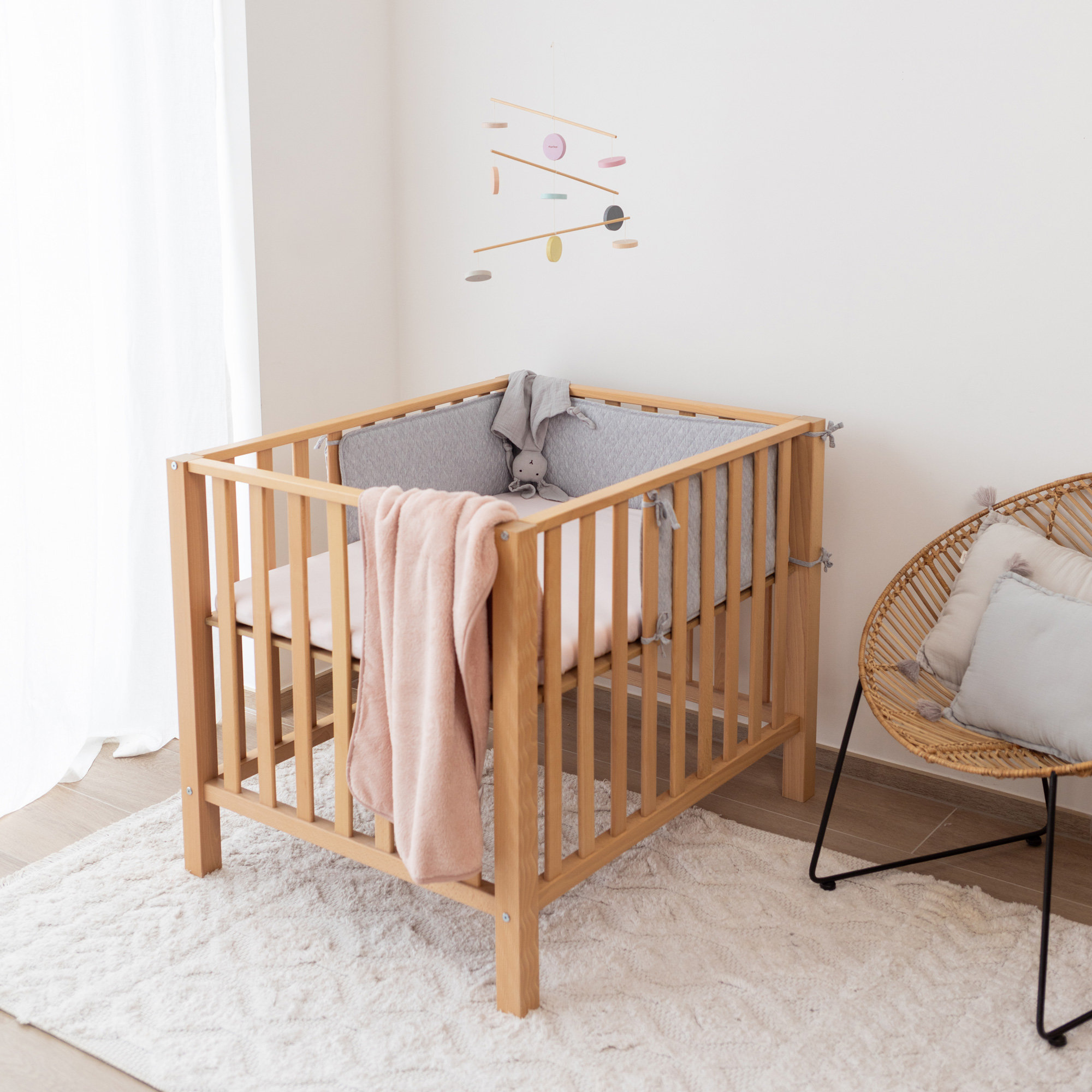 Playpen sheet Soft jersey 75x95cm  RoseOutlet