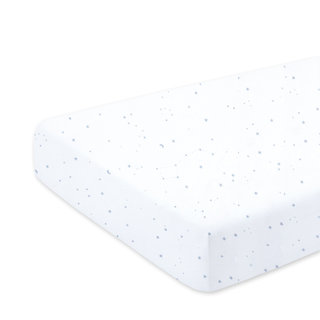Drap housse parc Jersey 75x95cm STARY Stars ecru