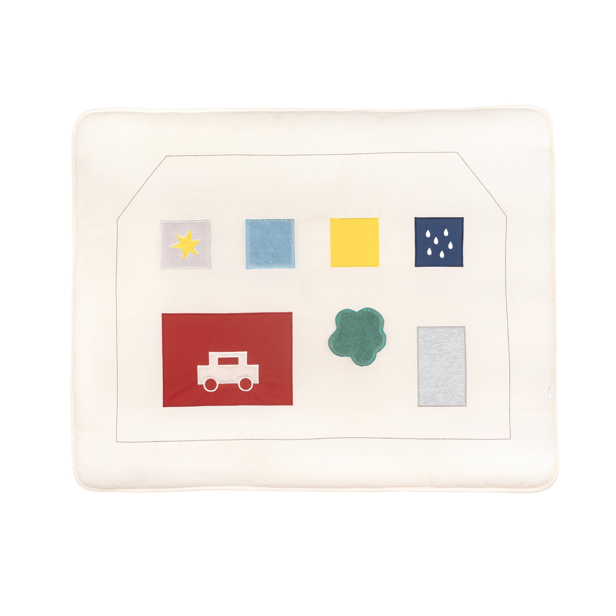 Padded play mat Pure cotton 75x95cm HOUSE Ivory