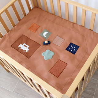 Padded play mat Pure cotton 75x95cm HOUSE Moka
