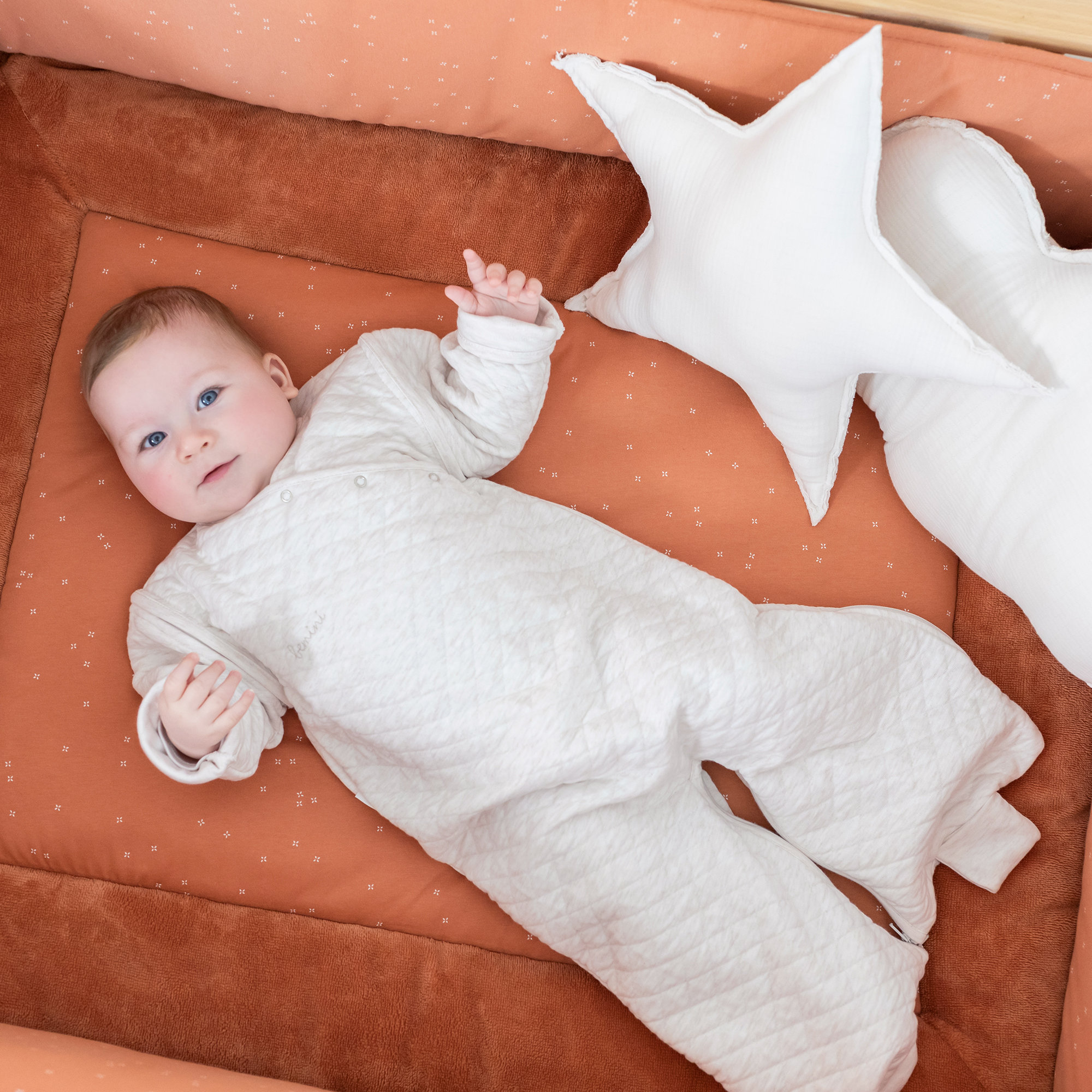 Alfombra de parque Pady Jersey + bamboo 75x95cm OUPSS Mini caramelOutlet