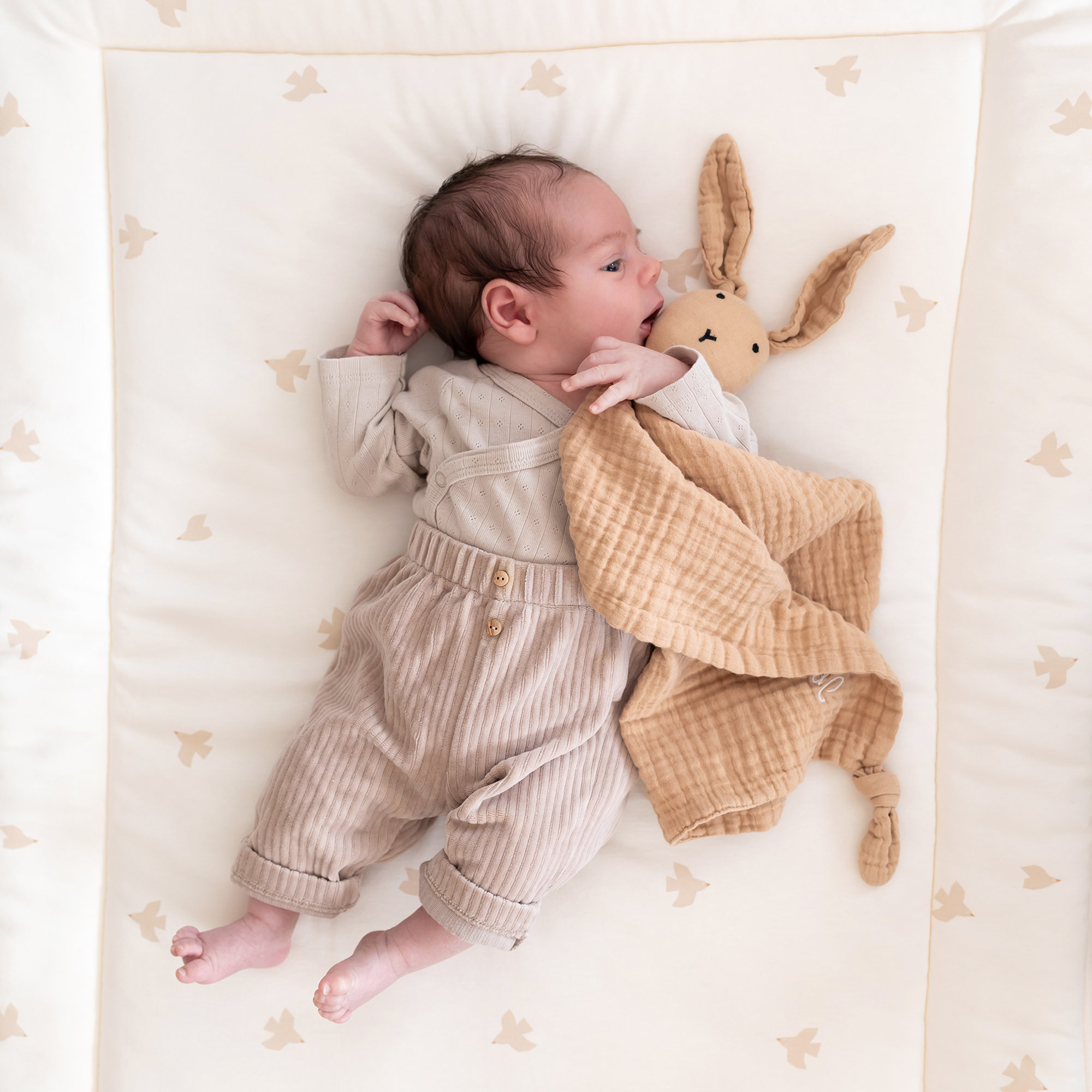 Padded play mat Pady Jersey + Jersey 75x95cm PIUMA Piuma ecru[AWARENESS]