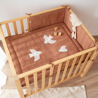 Padded play mat Pure cotton 75x95cm PIUMA Piuma moka