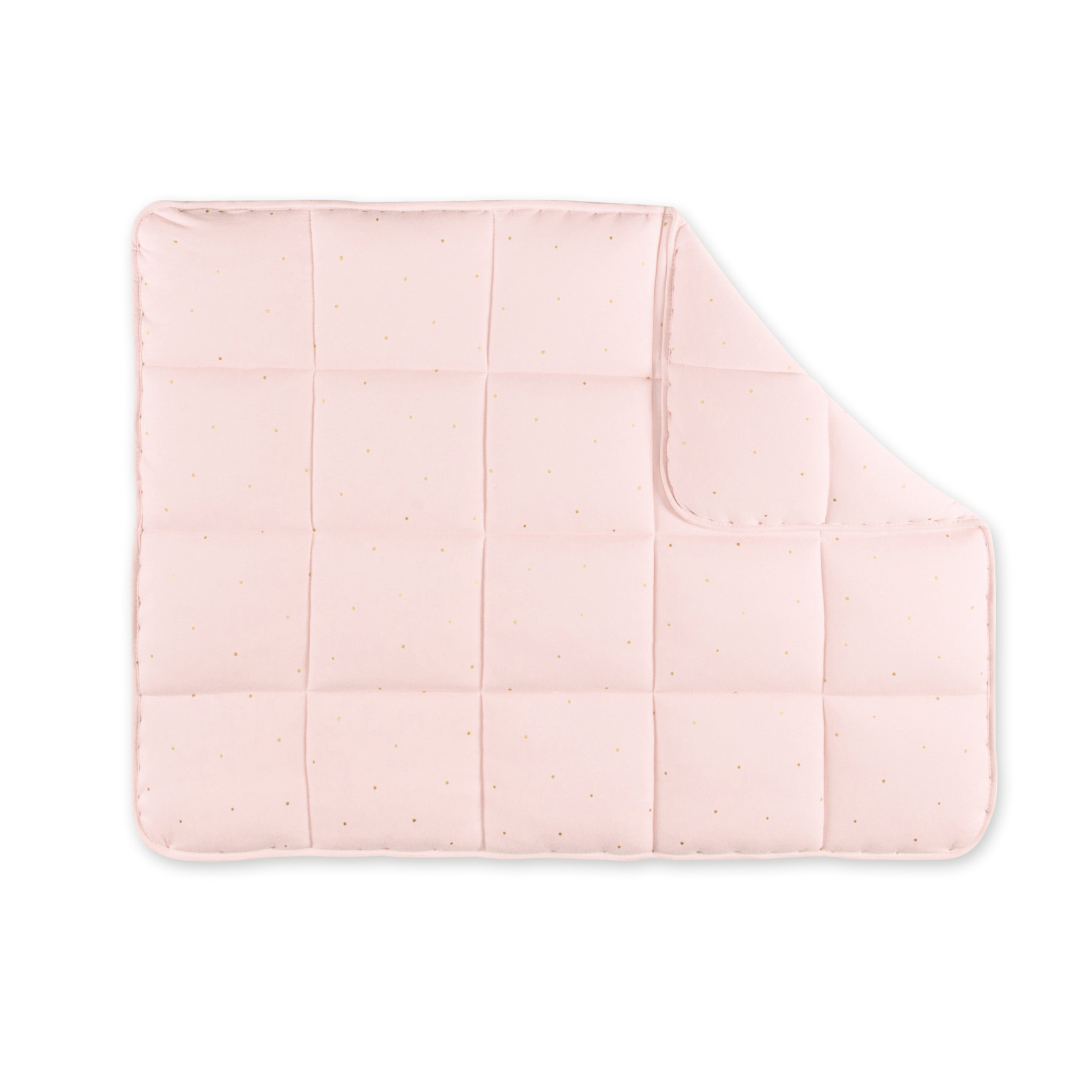 Padded play mat Cushioned comfort 75x95cm PRETY Gold dots print