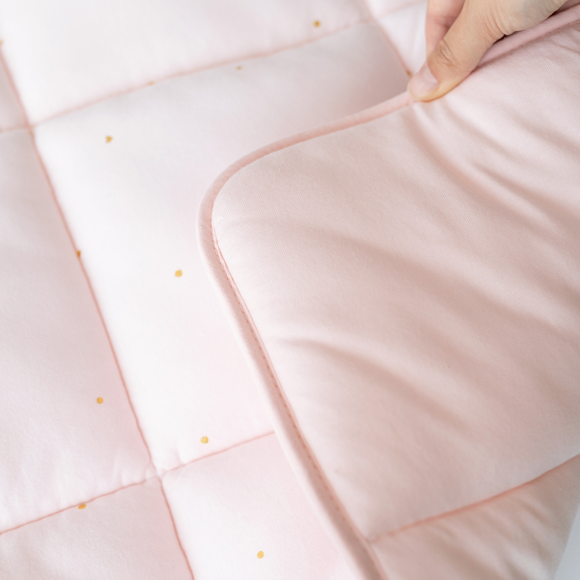 Tapis de parc Pady jersey + jersey 75x95cm PRETY Gold dots print