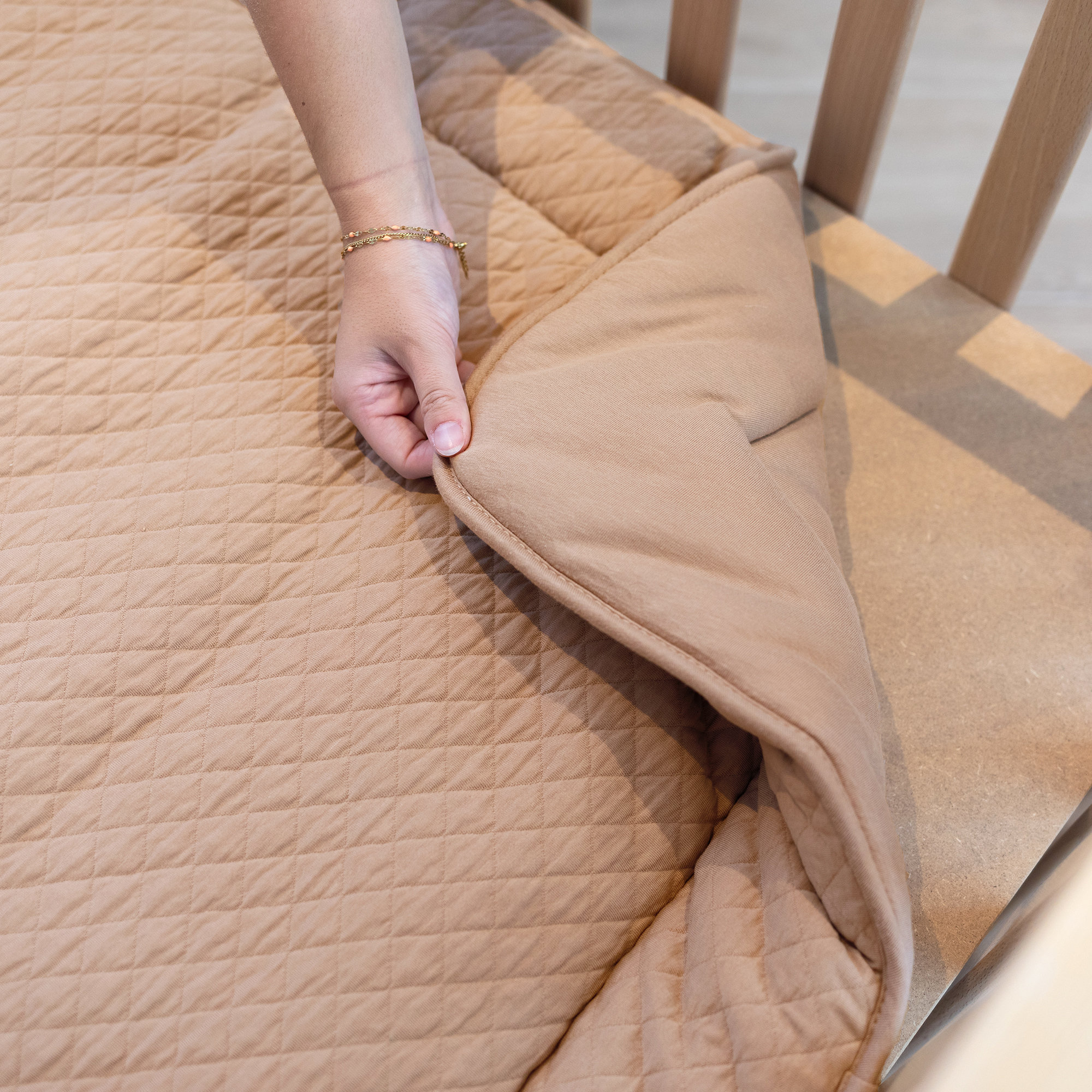 Padded play mat Pady quilted 75x95cm QUILT Beige[AWARENESS]