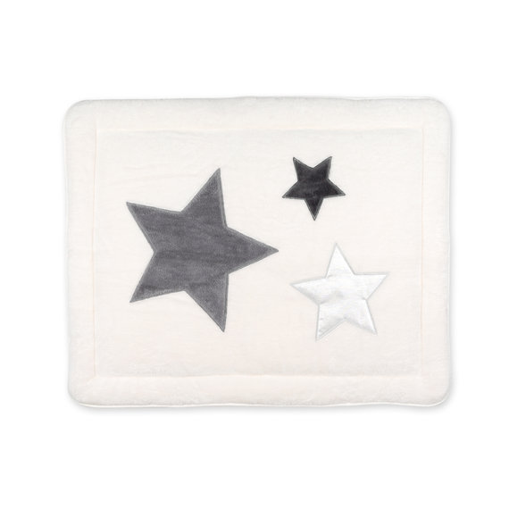 Laufstalleinlage Krabbeldecke Pady softy + terry 75x95cm STARY Stars ecru