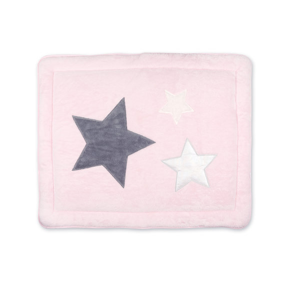 Alfombra de parque Pady softy + terry 75x95cm STARY Little stars print cristal