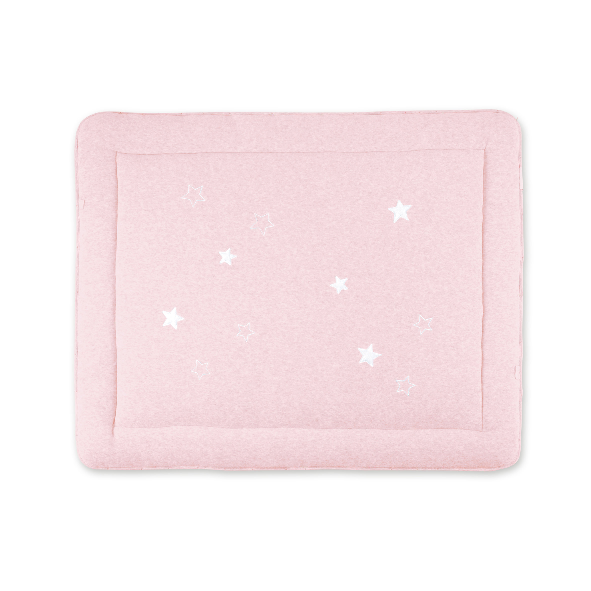 Padded play mat Pady terry + terry 75x95cm STARY Little stars print baby pink