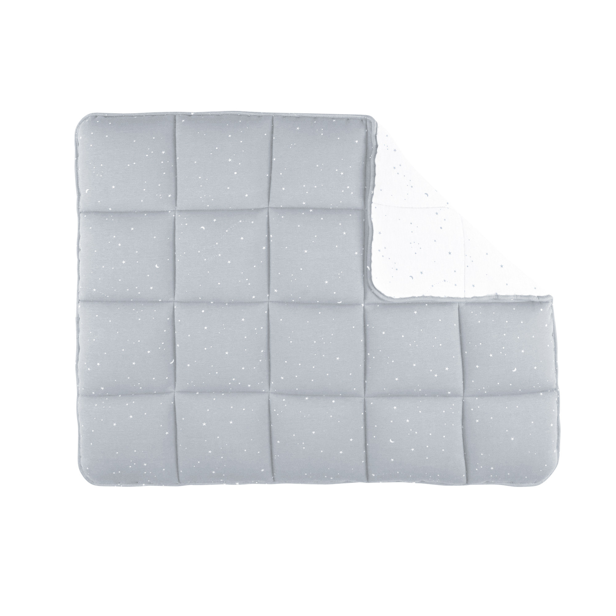 Laufstalleinlage Krabbeldecke Pady jersey + jersey 75x95cm STARY Stars grizou