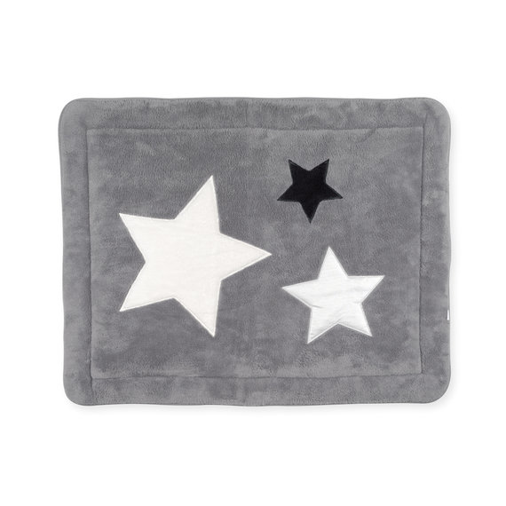 Tapis de parc Pady softy + terry 75x95cm STARY Stars grizou