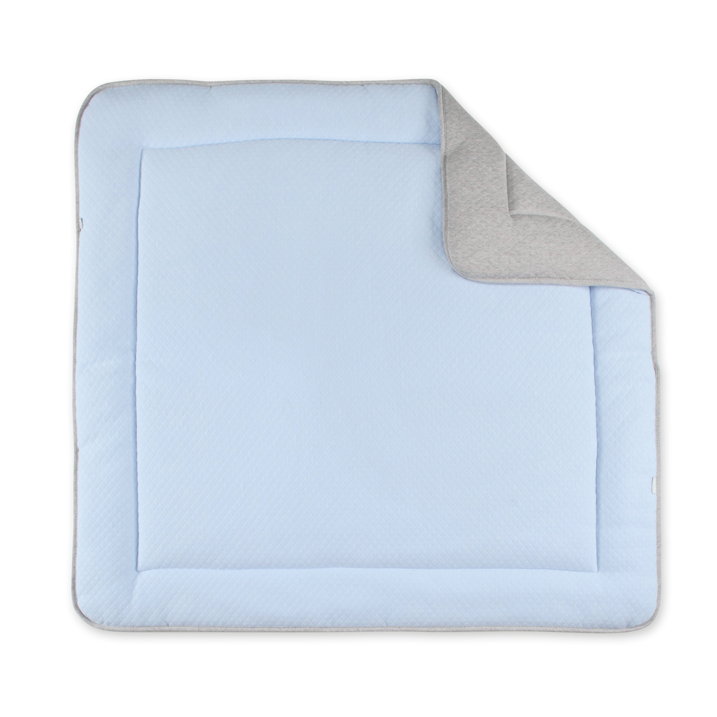 Playpen mat Pady quilted jersey 100x100cm BEMINI Light blue