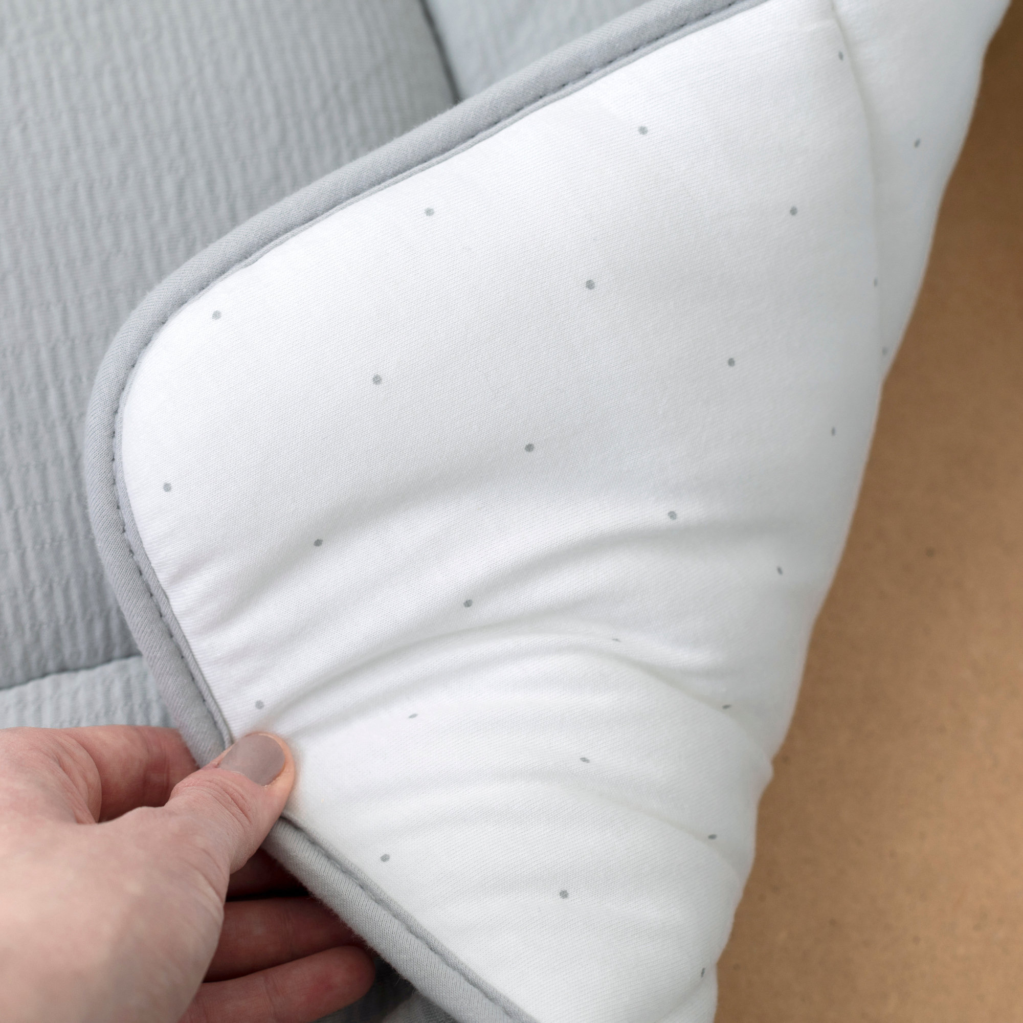 Combo Krabbeldecke und Nestchen Pady tetra jersey + jersey 100x100cm CADUM Grizou