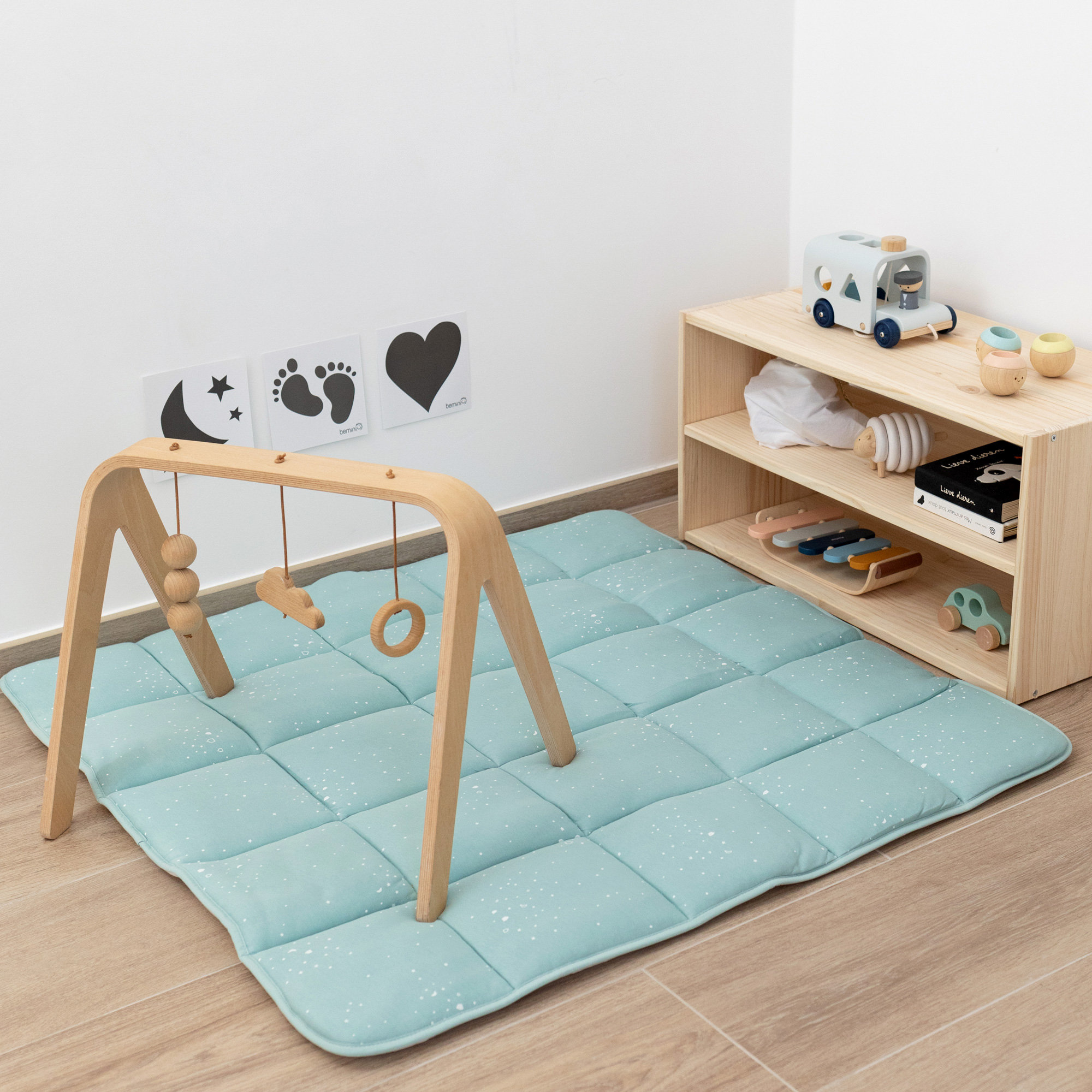 Alfombra de parque Pady jersey + jersey 100x100cm FRIZY Heavenly print