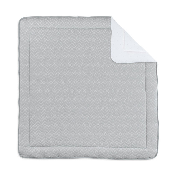 Alfombra de parque Pady quilted jersey + jersey 100x100cm OSAKA Grizou