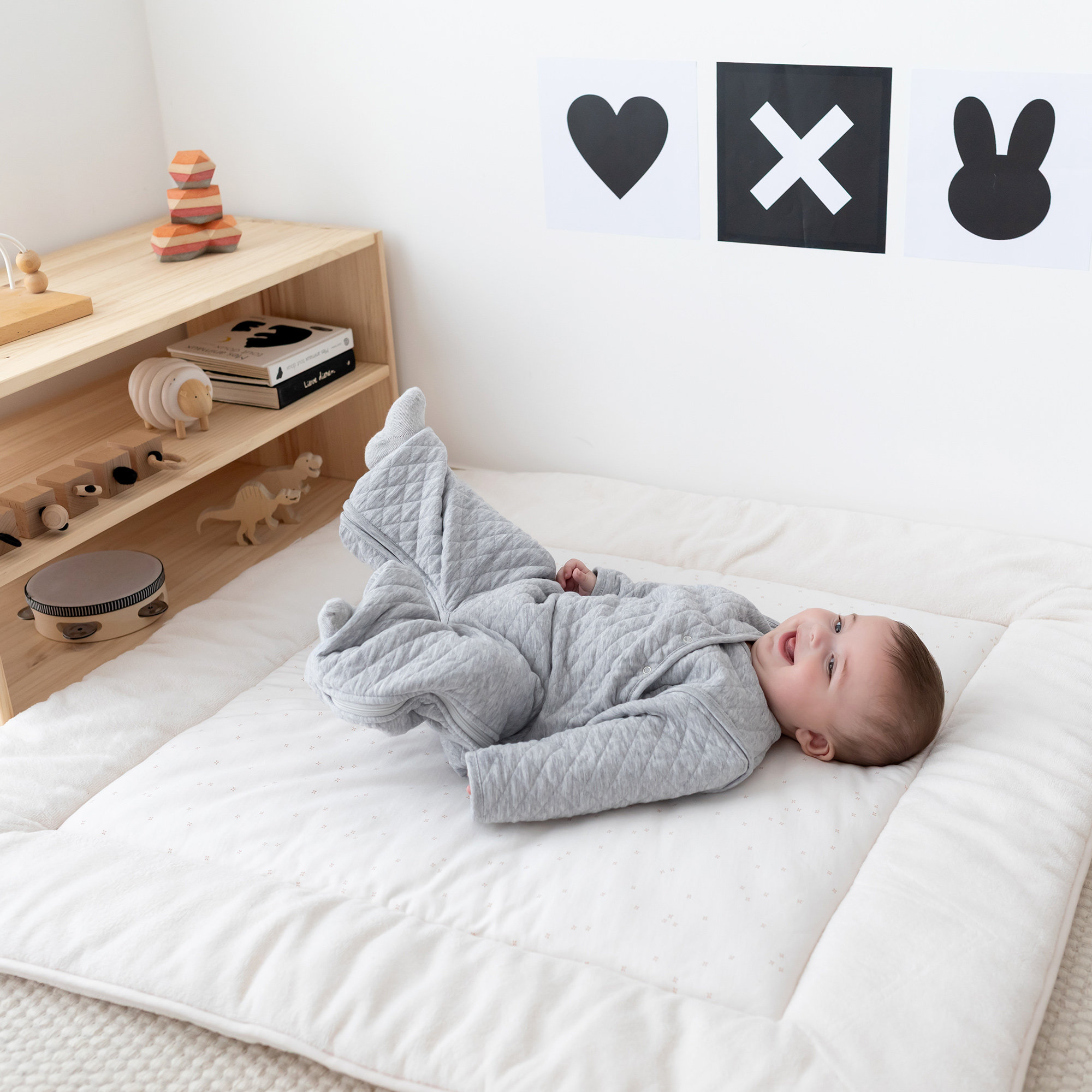 Playpen mat Cushioned comfort 100x100cm OUPSS Mini puddingOutlet