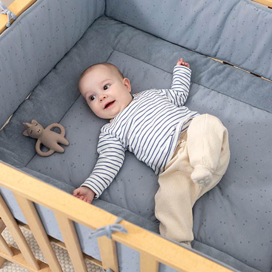 Playpen mat Pady jersey + bamboo 100x100cm OUPSS Mini stone[AWARENESS]