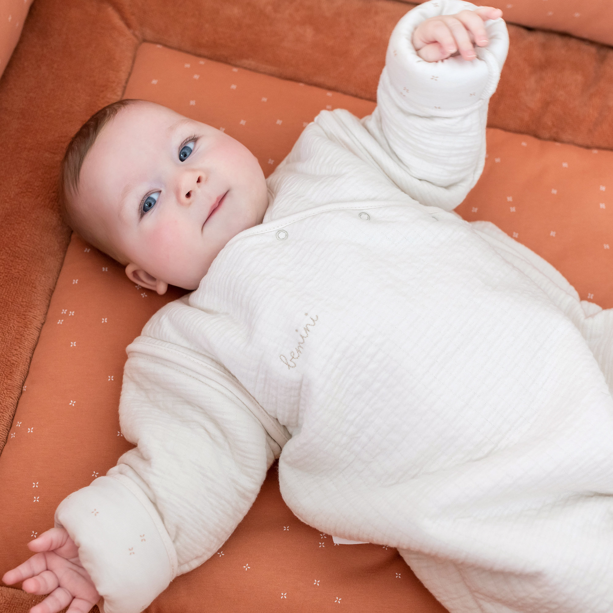 Playpen mat Pady jersey + bamboo 100x100cm OUPSS Mini caramel[AWARENESS]