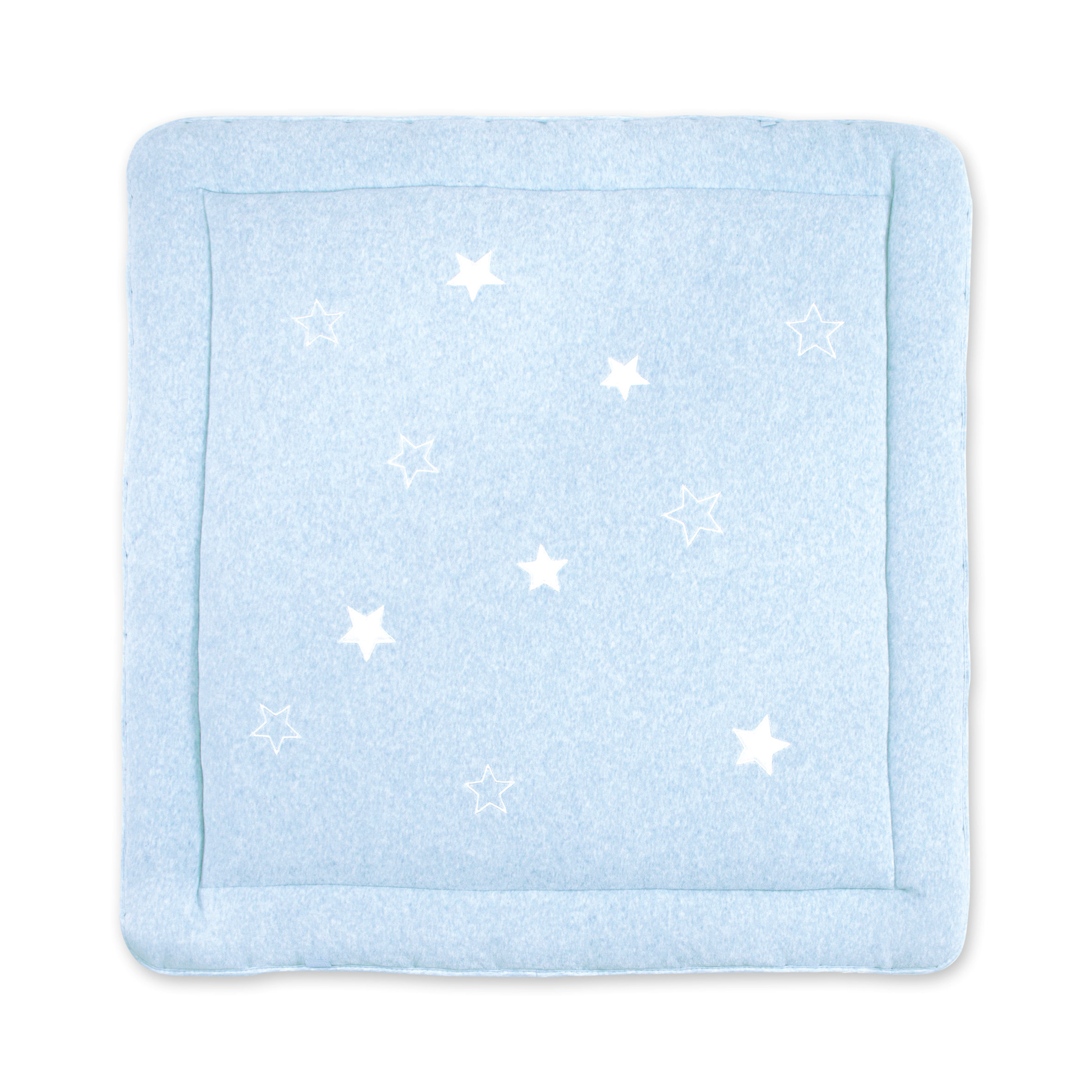 Playpen mat Pady terry + terry 100x100cm STARY Stars print light blue