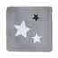 Playpen mat Pady softy + terry 100x100cm STARY Little stars print medium grey