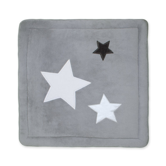 Tapis de parc 100x100cm Softy Little stars print medium grey Oeko-Tex, Tapis de parc, Eveil, Produits