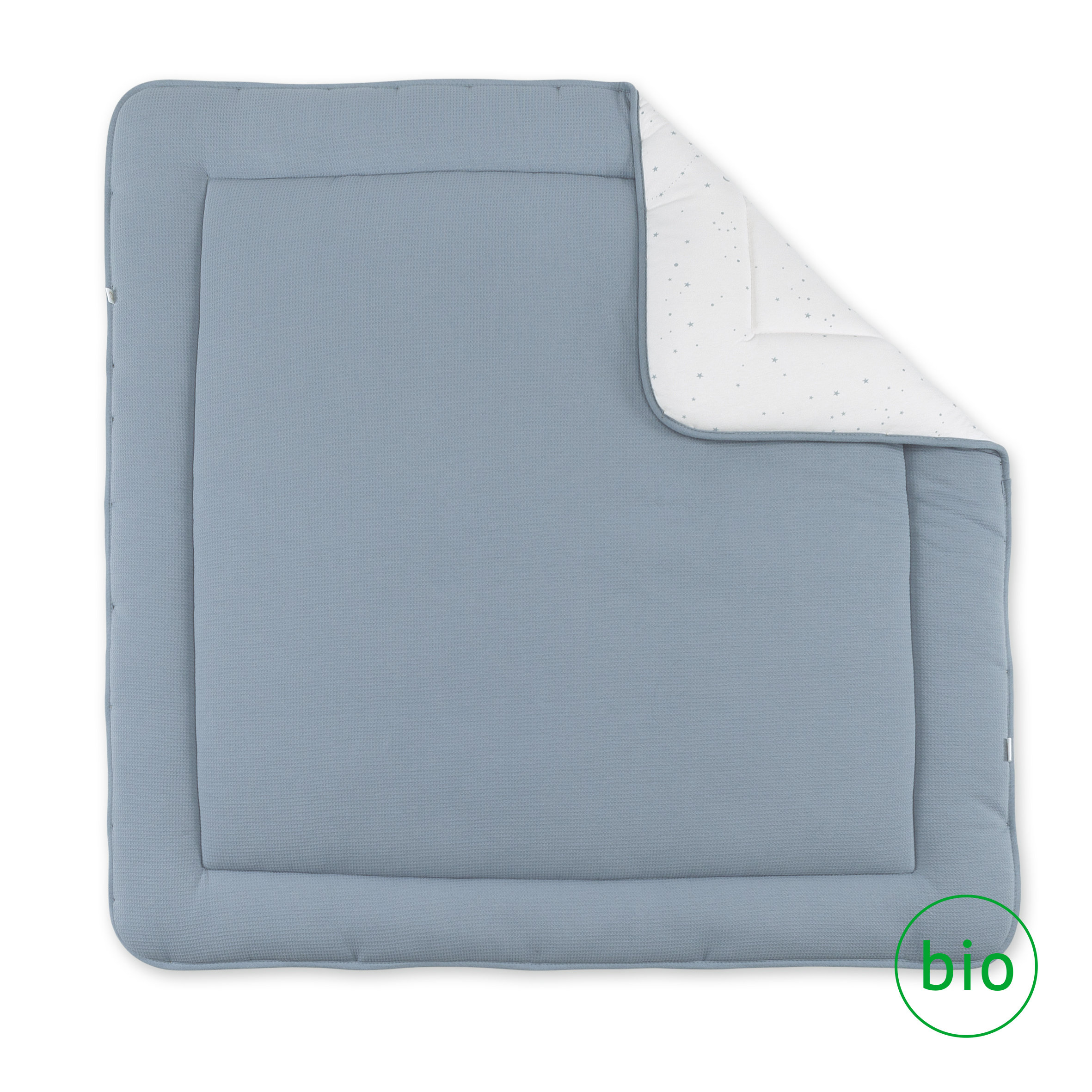 Playpen mat Soft organic cotton 100x100cm WAFLE Stone