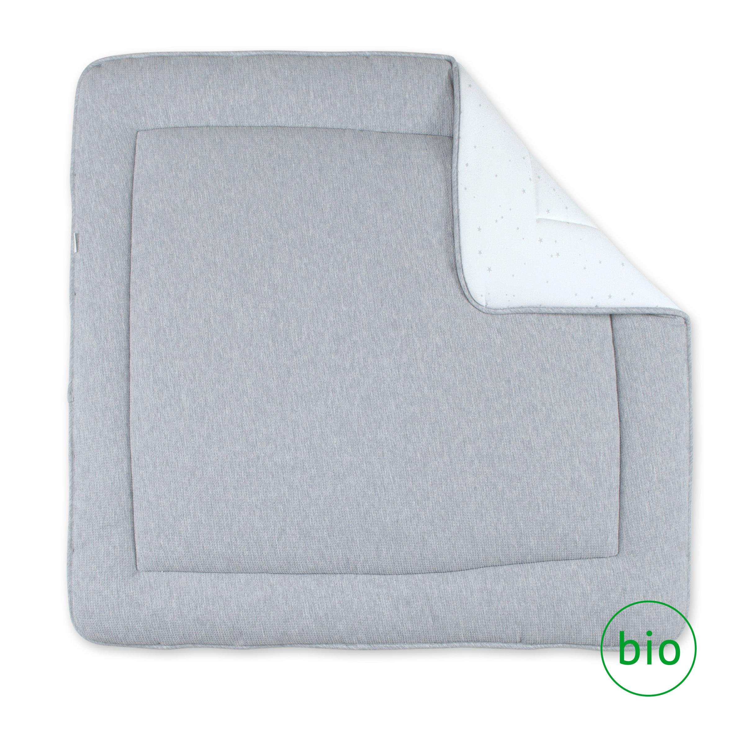 Playpen mat Soft organic cotton 100x100cm WAFLE Mix grey