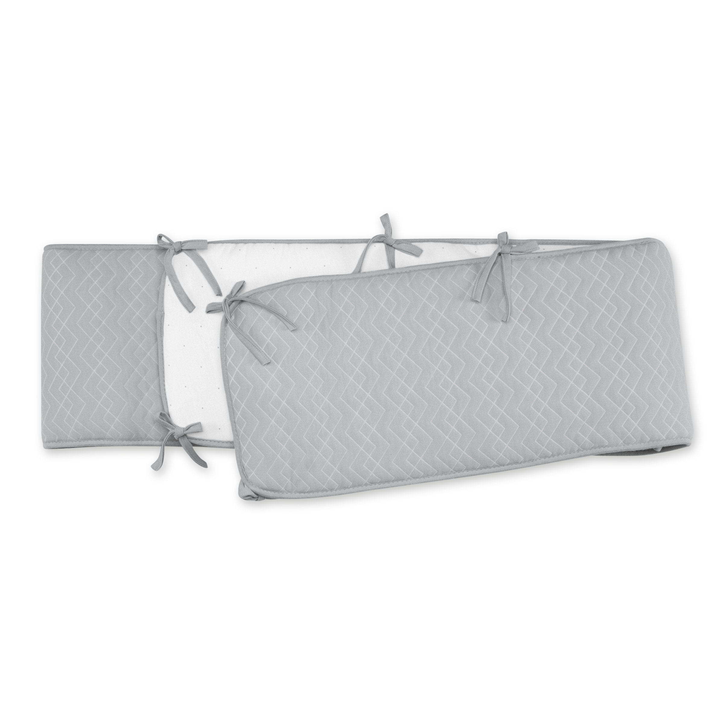 Protector de parque Pady quilted jersey + jersey 75x95x28cm OSAKA Gris medio
