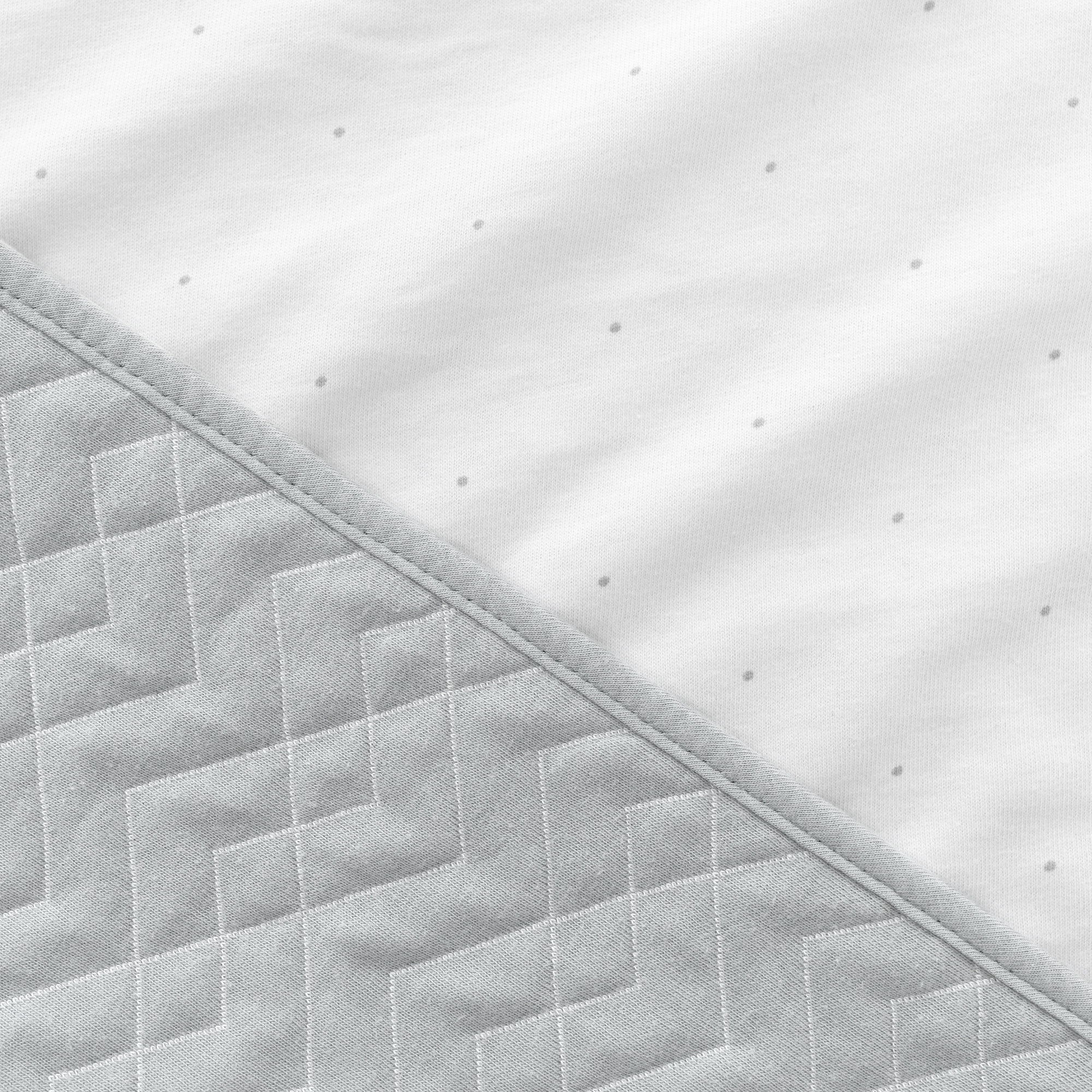 Protector de parque Pady quilted jersey + jersey 75x95x28cm OSAKA Grizou
