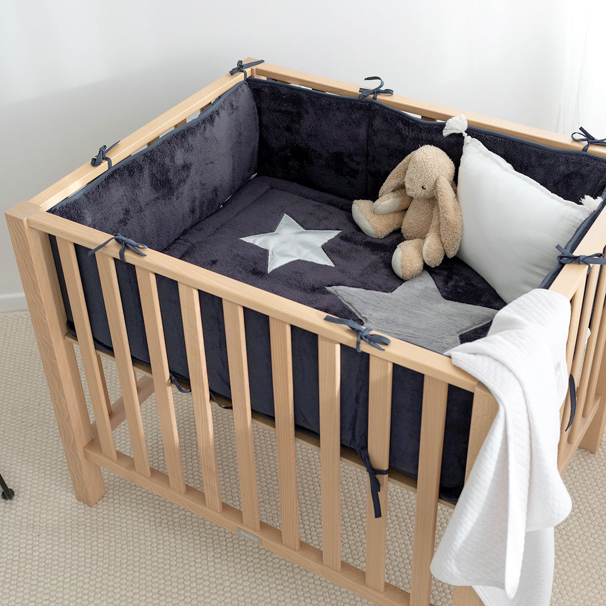 Playpen bumper Pady softy + terry 100x100x28cm  Nearly[AWARENESS]