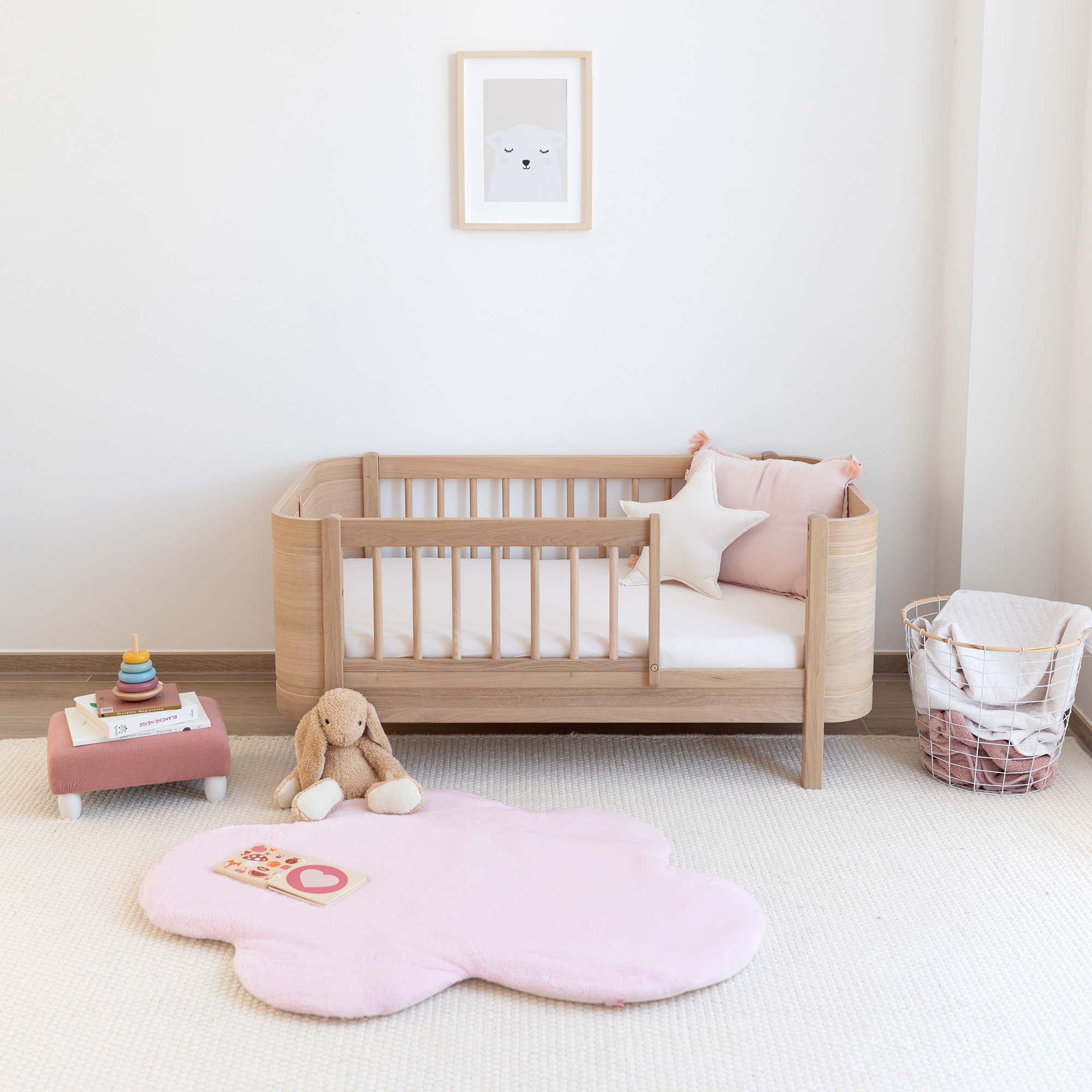 Deco playmat Pady softy + non-slip 85x110cm CLOUD Baby pink