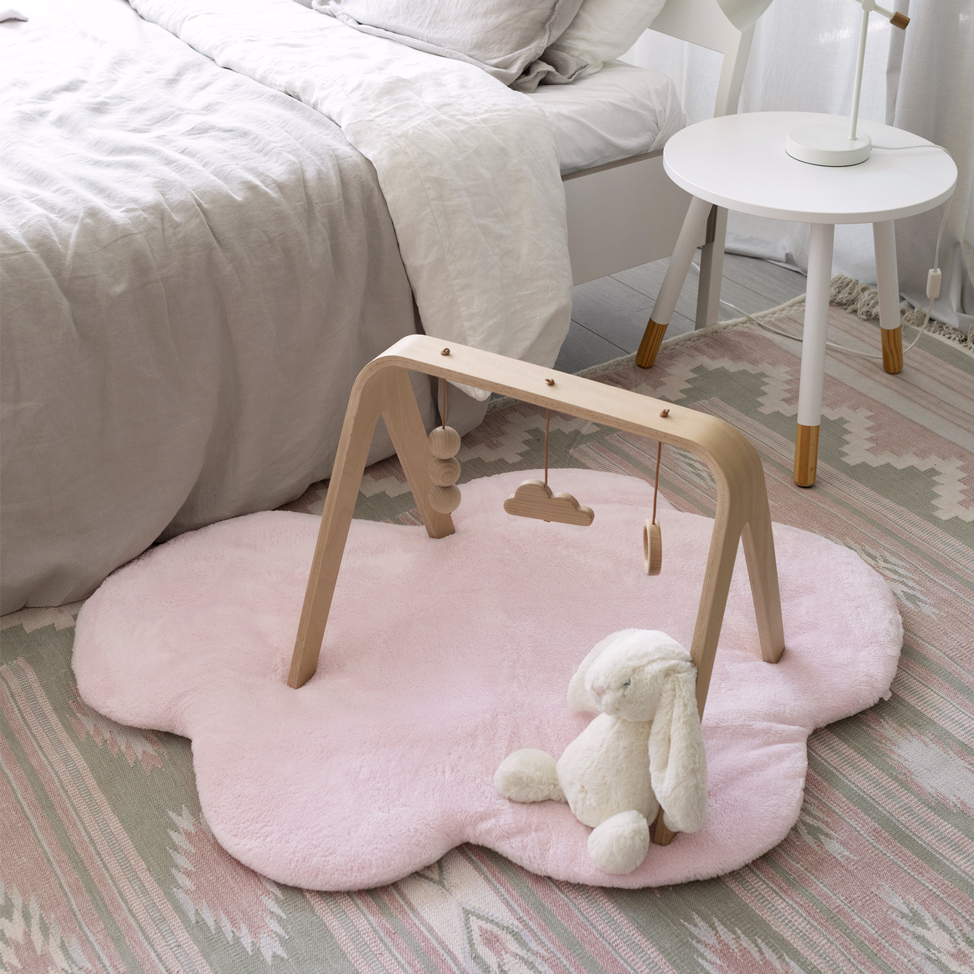 Deco playmat Pady softy + non-slip 85x110cm CLOUD Baby pink