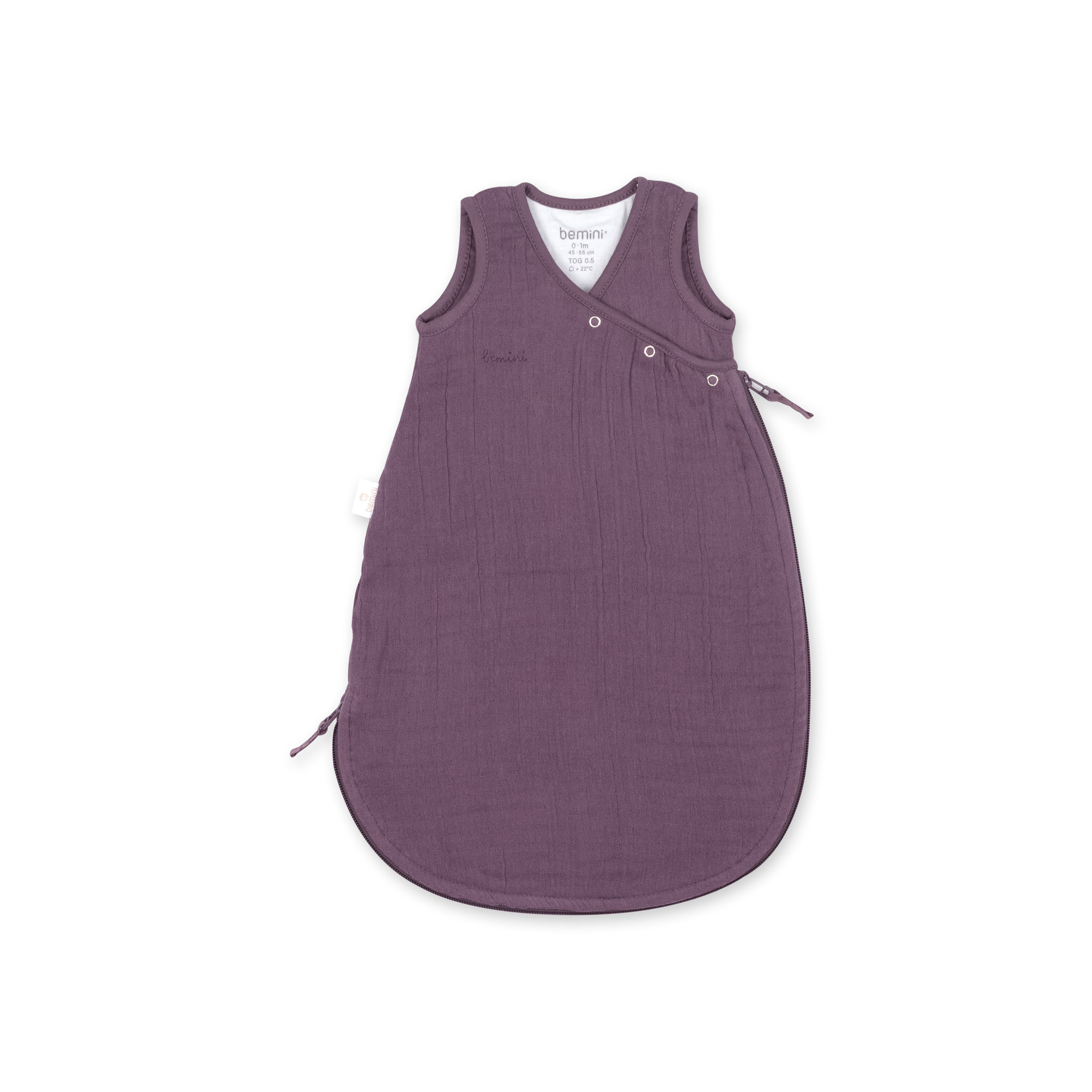 MAGIC BAG Soft summer muslin 0-1m SWADL Aubergine TOG 0.5
