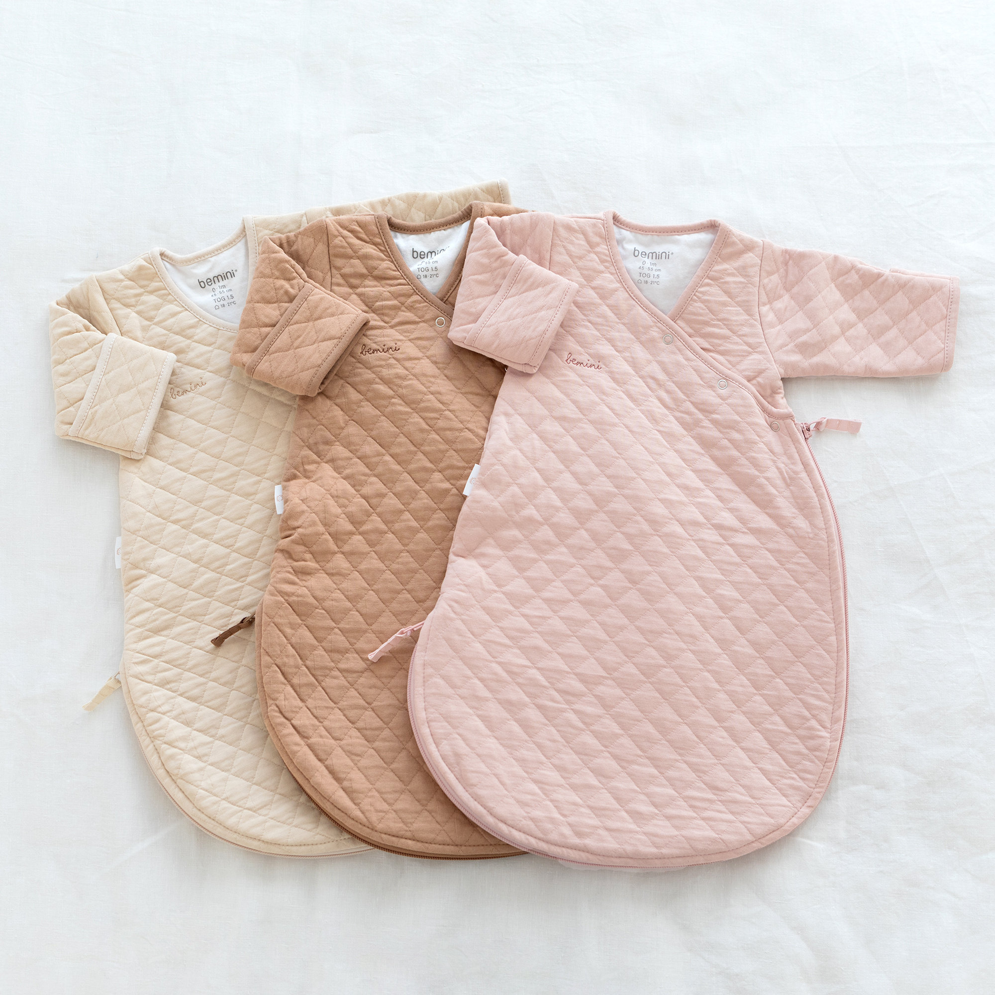 MAGIC BAG Pady quilted jersey 0-1m QUILT Cream tog 1.5