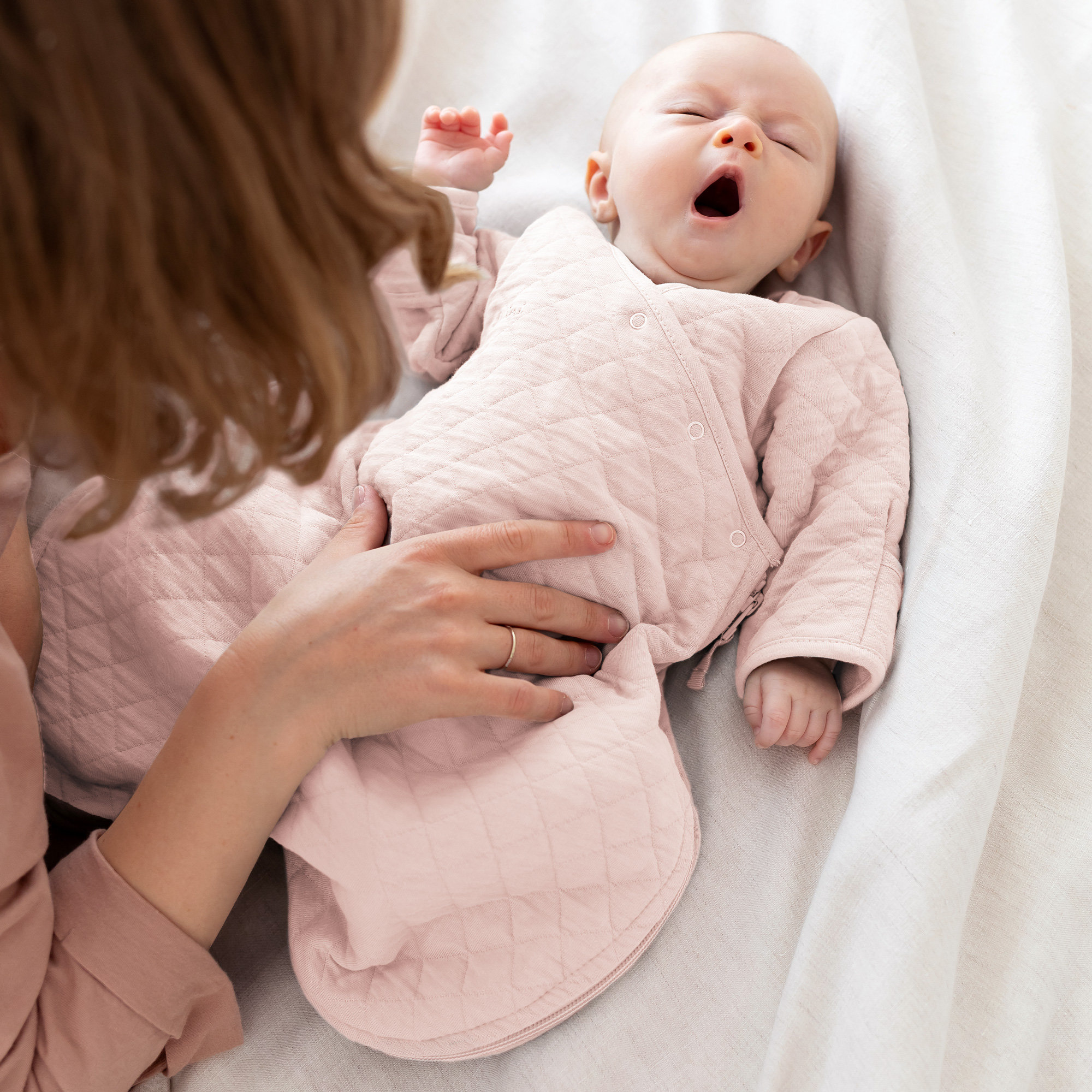 MAGIC BAG Pady quilted jersey 0-1m QUILT Blush TOG 1.5[BAGS]