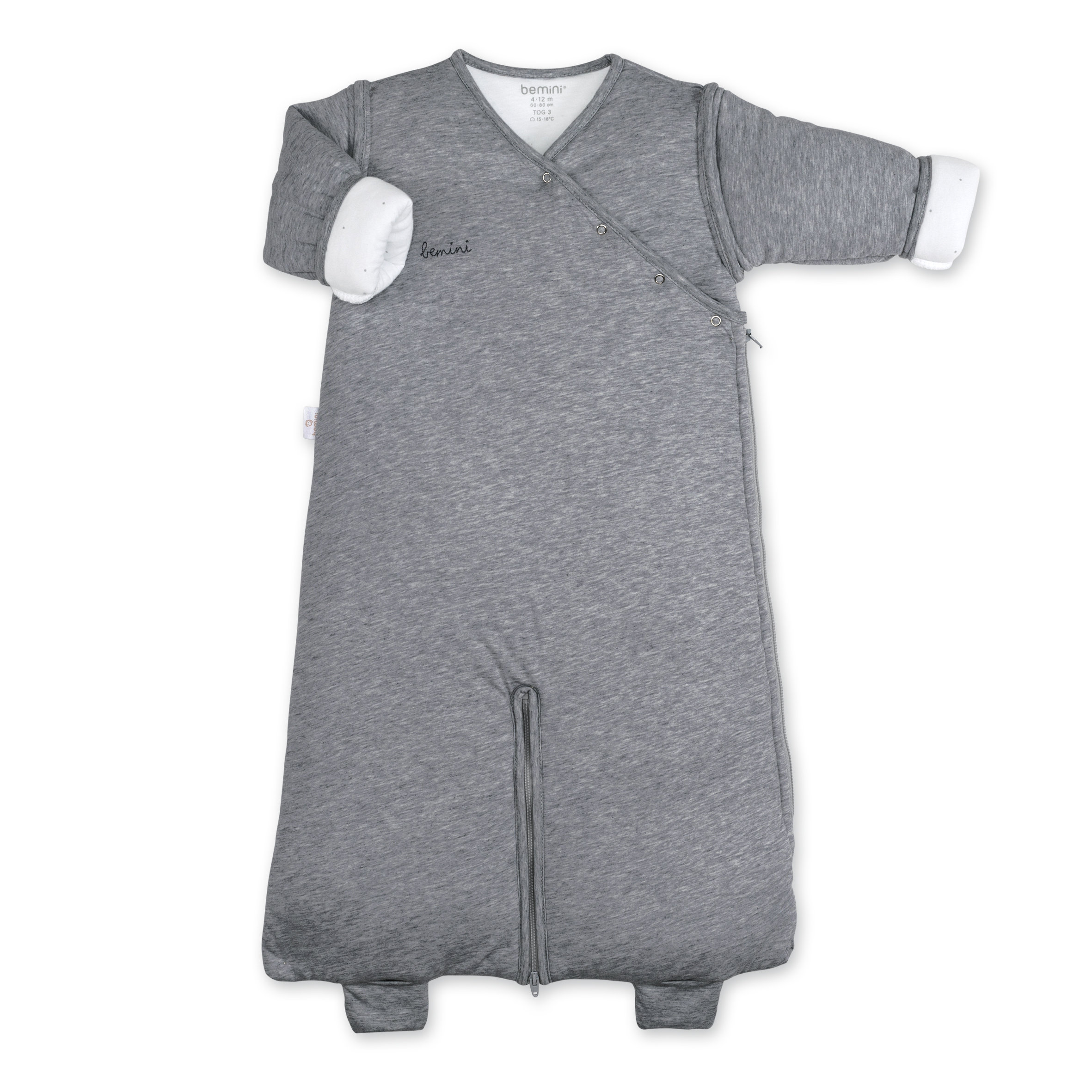 Pijama Saco de Dormir 0-3 meses Magic Bag Mix Grey Pady Jersey | Bemini