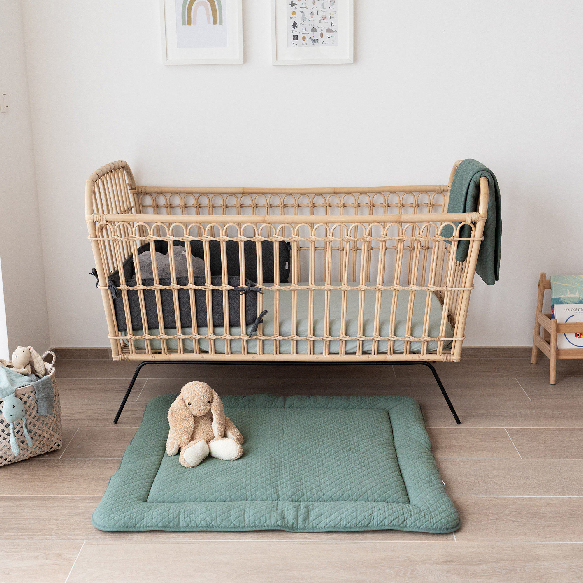 Crib bumper Quilted jersey 20x180cm BEMINI Mix nearlyOutlet