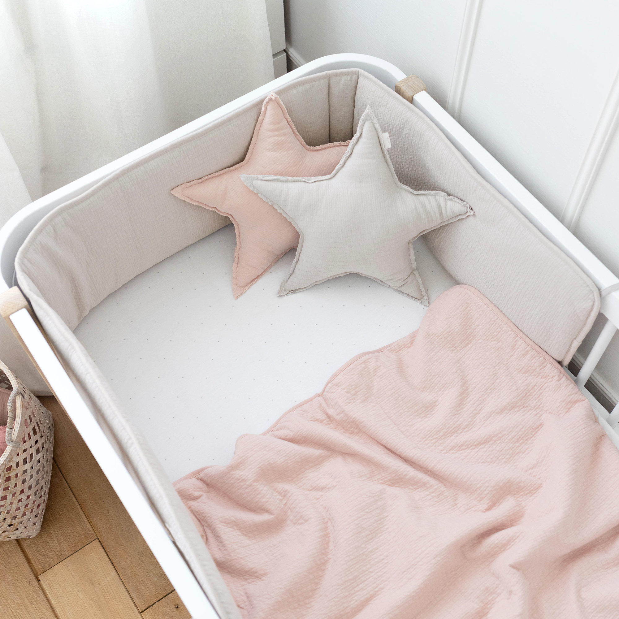Tour de lit et parc Jersey texturé doux 30x180cm CADUM Sand[BEDDING]