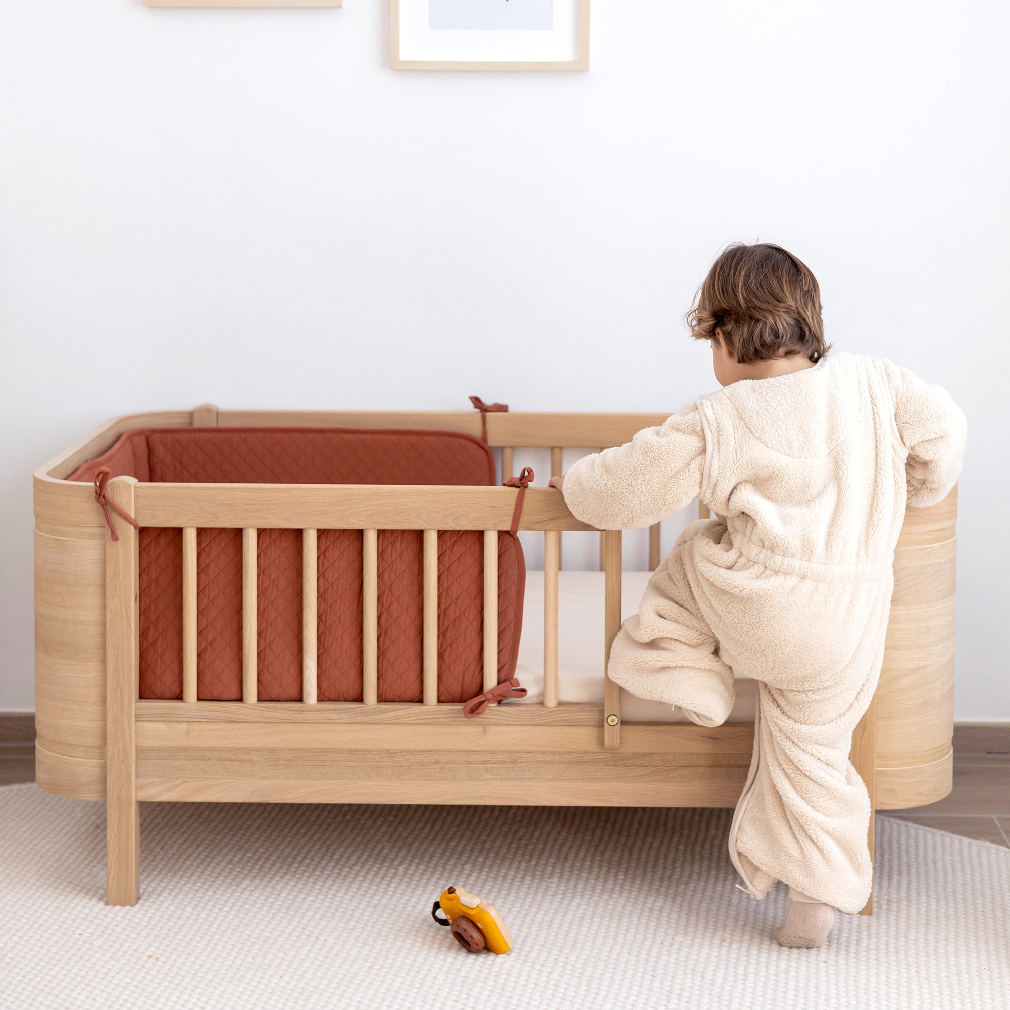 Bed en Park omrander Pady quilted jersey 30x180cm QUILT Brick
