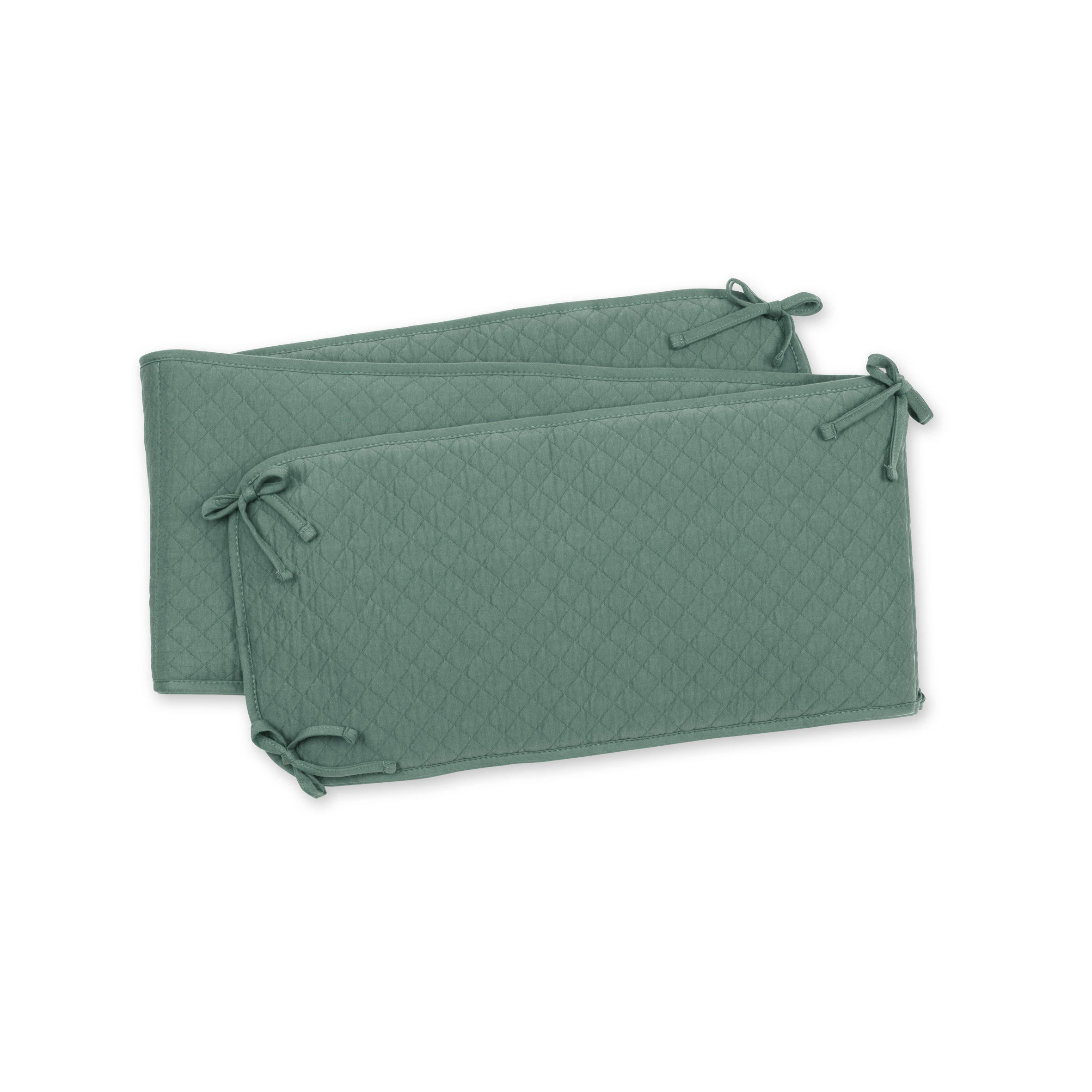 Protector de cuna & parque Pady quilted jersey 30x180cm QUILT Green