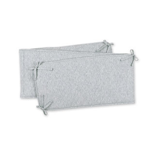 Protector de cuna & parque Jersey acolchado 30x180cm QUILT Mix grey
