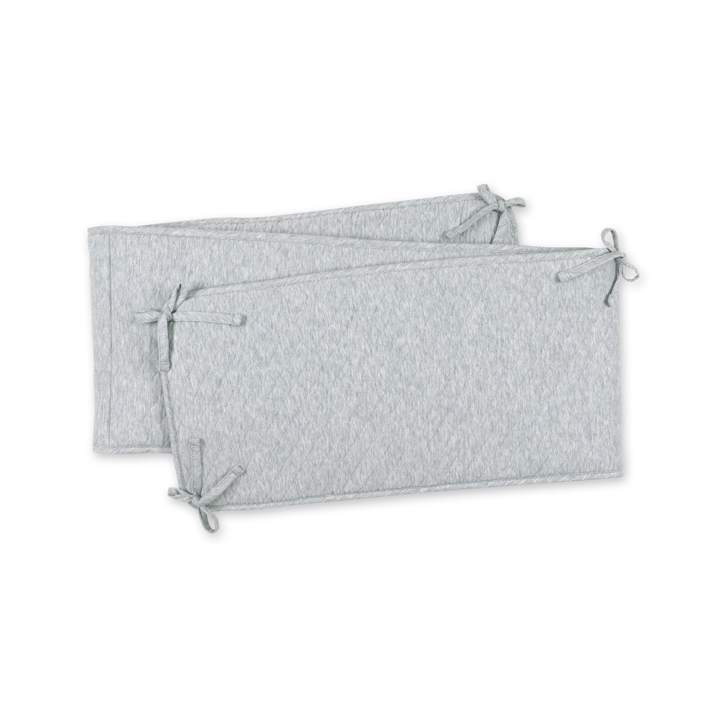 Bett & laufgitter nestchen Gesteppter Jersey 30x180cm QUILT Mix grey