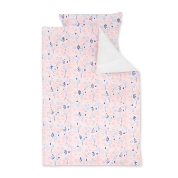 Housse de lit Jersey + jersey 100x140cm ALOHA Flamingo