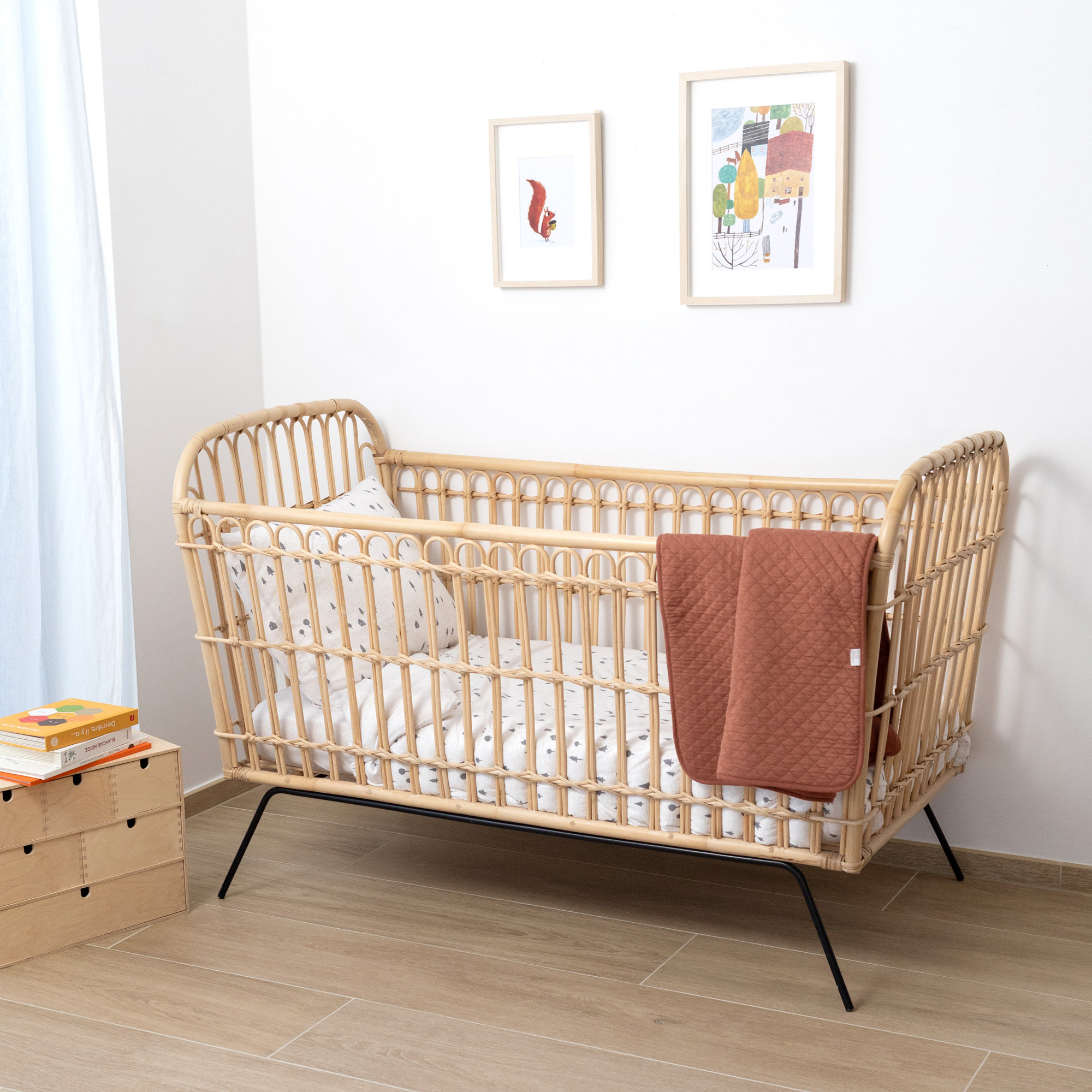 Housse de lit Jersey + jersey 100x140cm SVENN Motif scandinave