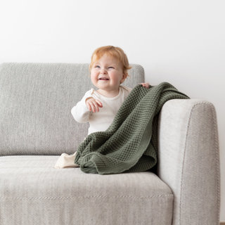Blanket Tender knit 80x100cm KNITT Kaki TOG 1.5